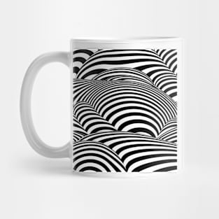 2D look Strips Art black and white Mug